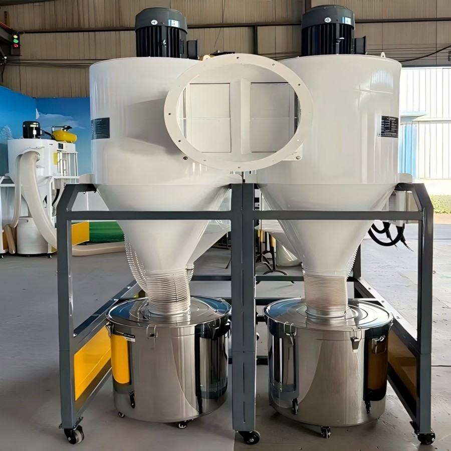 Napa kolektor bledug kayu siklon kaping pindho minangka solusi sing paling optimal kanggo ngumpulake keripik kayu ing pangolahan kasar kayu?